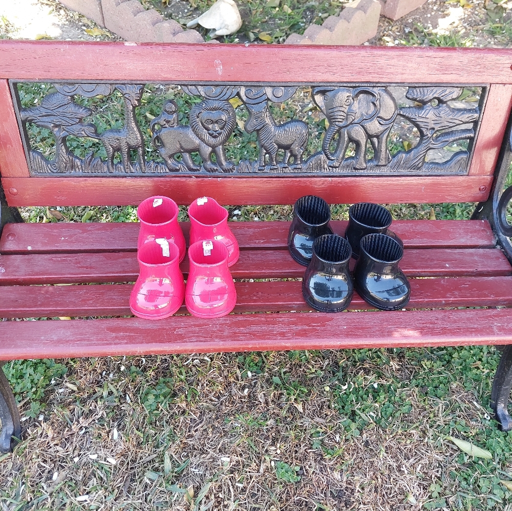 Build A Bear Boots Red and Black